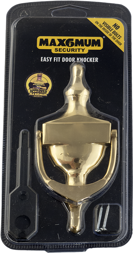Brass Easy Fit 6” Victorian Urn Door Knocker - Max6mum Security Max6mum Window Safe Sash Jammer (2 (671x1000), Png Download