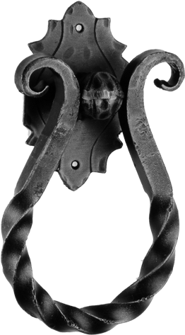 Strong Black Colour - Kované Klepadlo Na Dveře Model Sitro (500x500), Png Download