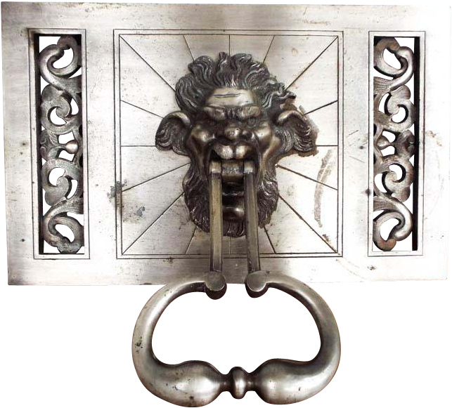 Vintage Art Deco 1920 Door Knocker Nickel Brass Aluminum - North Wind (642x642), Png Download