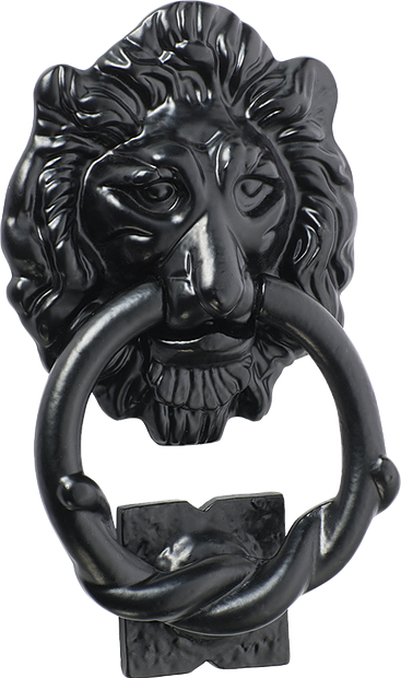 1810. Door Knocker Lion. Matt Black. 95x160mm (367x620), Png Download
