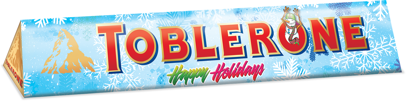 Design By Toblerone Christmas Sleeves Ambassador Juan - Toblerone Swiss White Chocolate With Honey & Almond (1600x401), Png Download