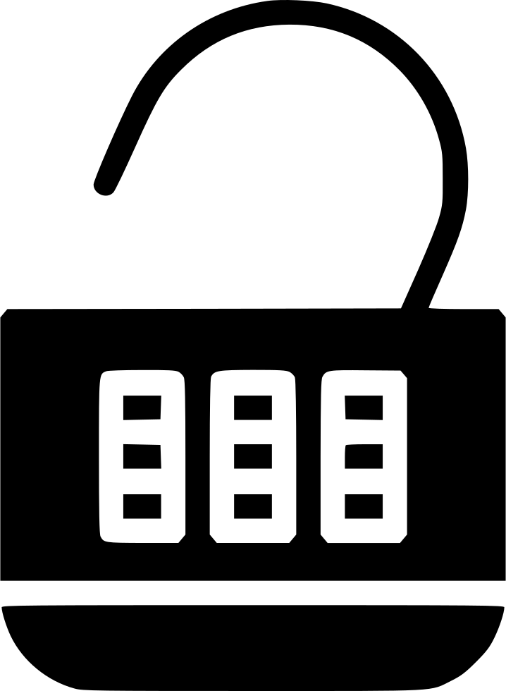 Combination Lock Open - Lock (718x980), Png Download