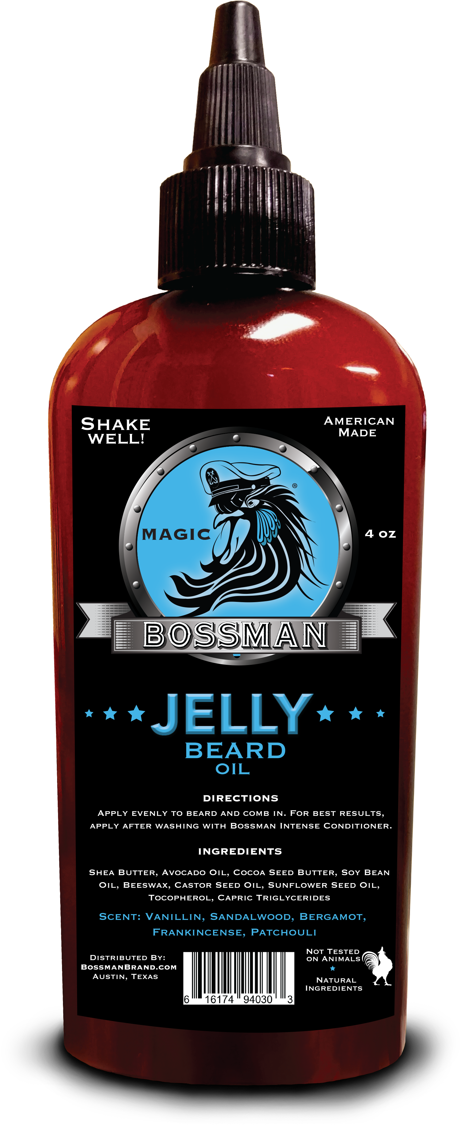 Jelly Beard Oil - Bossman Beard Jelly (3846x3846), Png Download