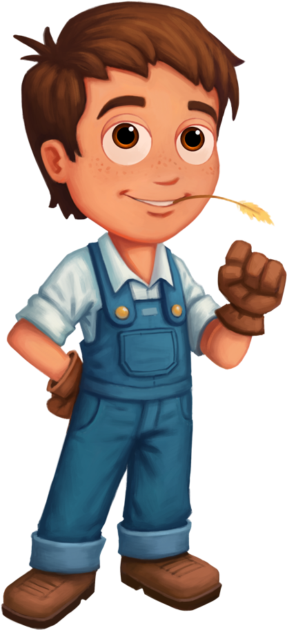 Cartoon Farmer Transparent Background Png Farm Ville Png Full Size Png Download Seekpng