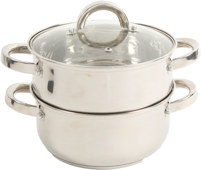 Oster Hali Stainless Steel Steamer Set With Lid 108132.03 (650x650), Png Download