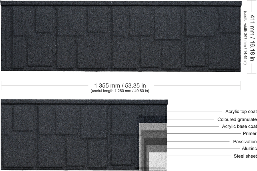 Roof Tiles With Stone Granulate Color Sand - Sand (900x600), Png Download