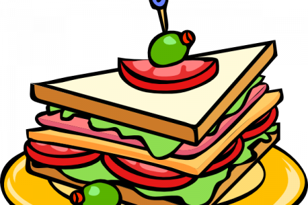 Pasta Clipart Spaghetti - Sandwich Clip Art (450x300), Png Download