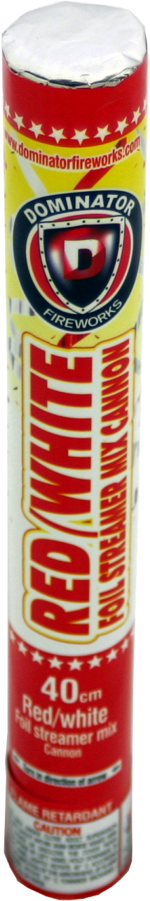 40 Cm Red/white Foil Streamer Mix Cannon $6 - Newton 6-inch Mortar (300x1323), Png Download