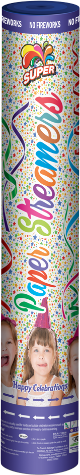 Tissue Streamer Confetti Party Popper - Tissue (237x1000), Png Download