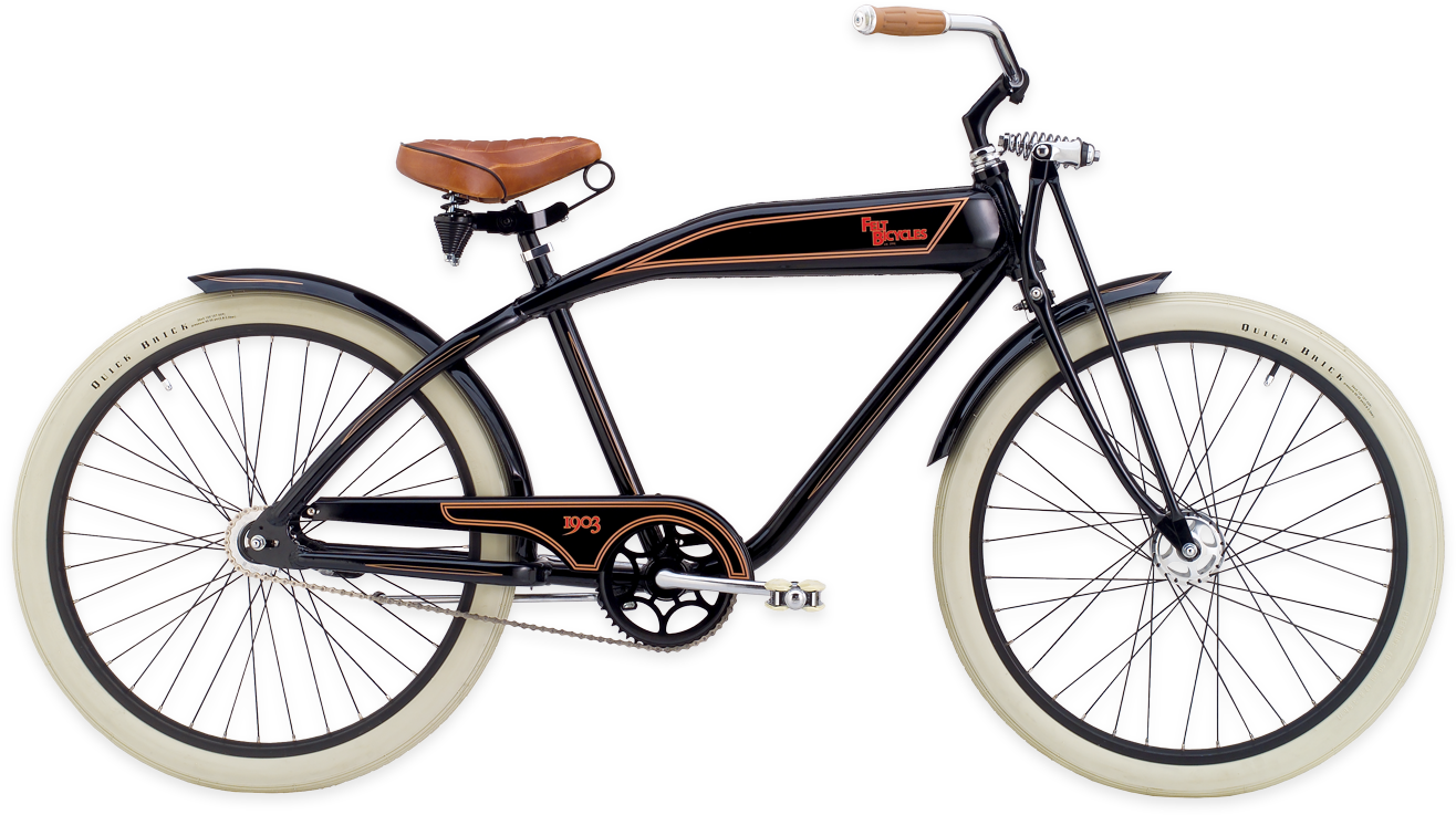 Vintage Bicycle Png - Bicycle With Gas Tank (1400x886), Png Download