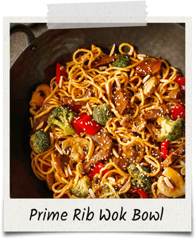 Polaroid Wok Primerib - Fried Noodles (396x482), Png Download