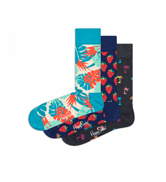 Este Verano Haz Feliz A Alguien Querido Con Nuestra - Happy Socks 3-pack Tropical Socks (548x600), Png Download