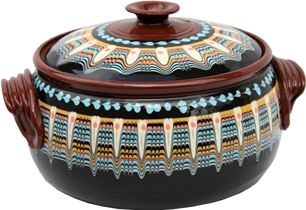 Black Pottery Casserole, Black - Traditional Bulgarian Pottery (600x600), Png Download