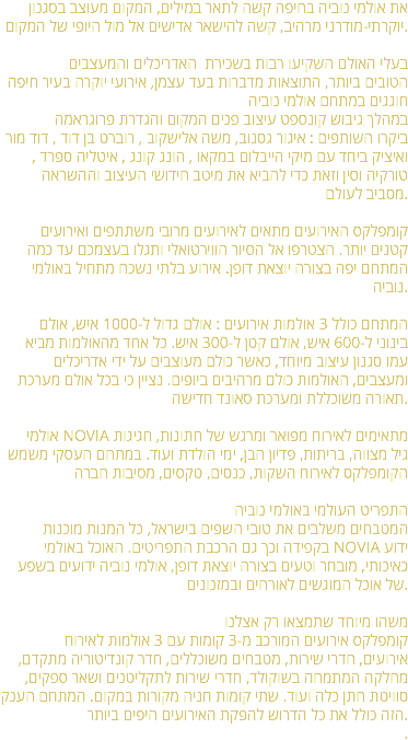 את אולמי נוביה בחיפה קשה לתאר במילים, המקום מעוצב בסגנון - Novia Hall (413x680), Png Download
