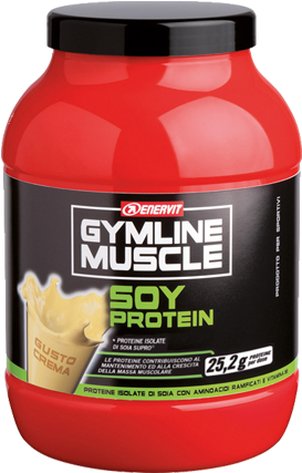 Enervit Gymline Muscle Soy Protein, An Instant Protein - Enervit Gymline Muscle Soy Protein 800 Grams Cream (480x534), Png Download