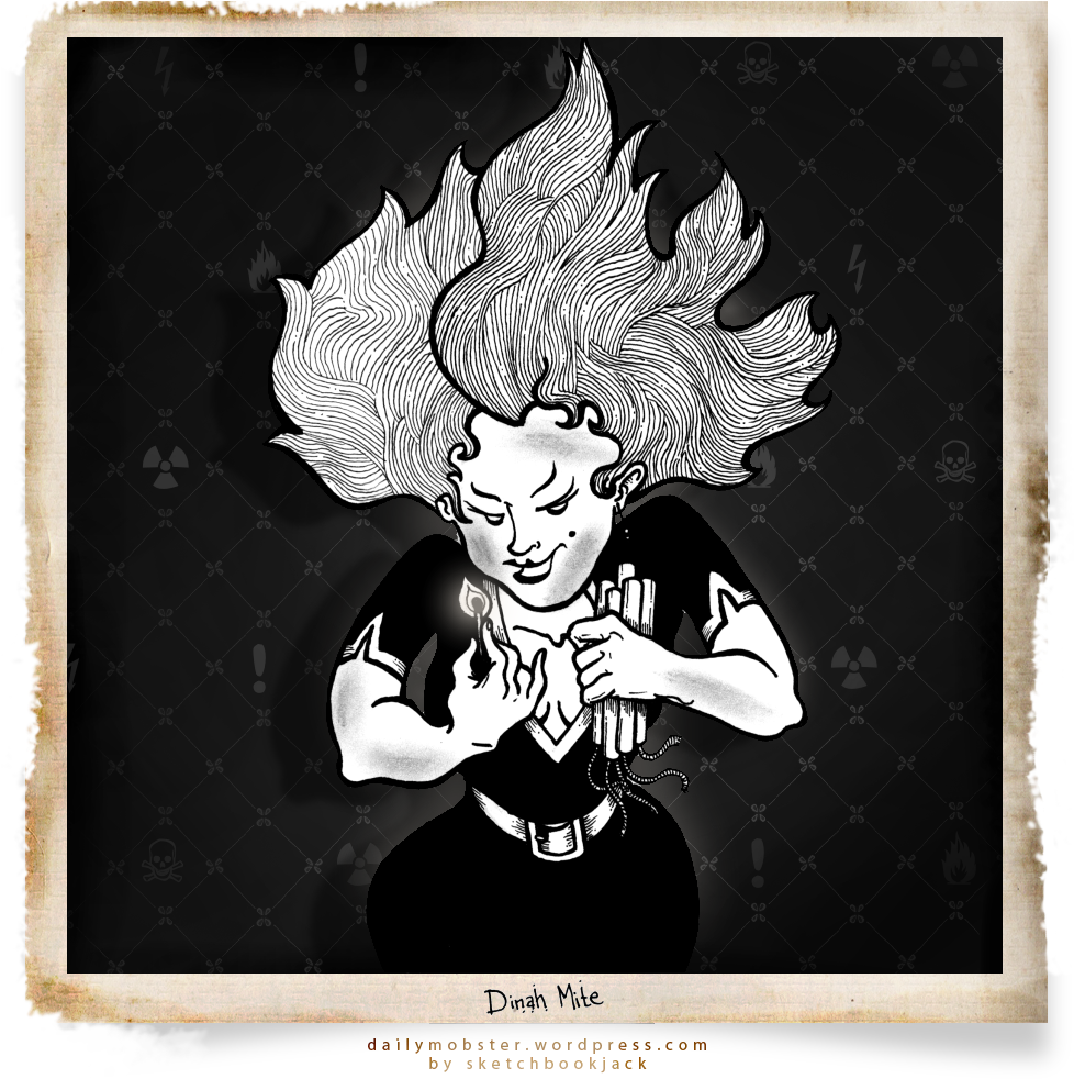 Daily Mobster Dinah Mite Explosion Bomb Fire Dynamite - Illustration (1000x1000), Png Download