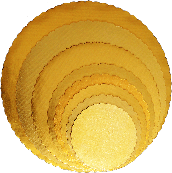 Durable Gold Foil Circles - Cake Boards (600x605), Png Download