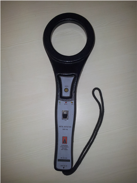 Hand Held Metal Detector - Metal Detector (527x1100), Png Download