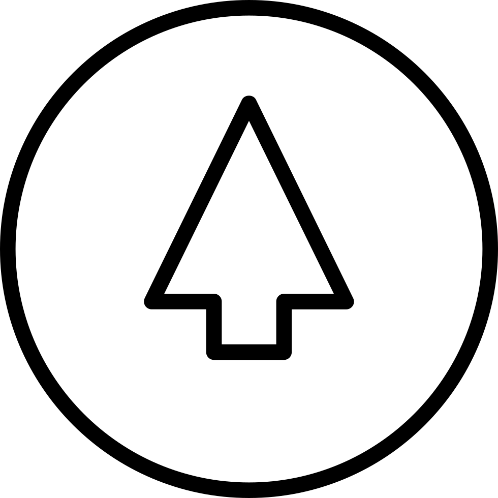 Arrow Up Outline On Circle Background Comments - Anti (980x980), Png Download