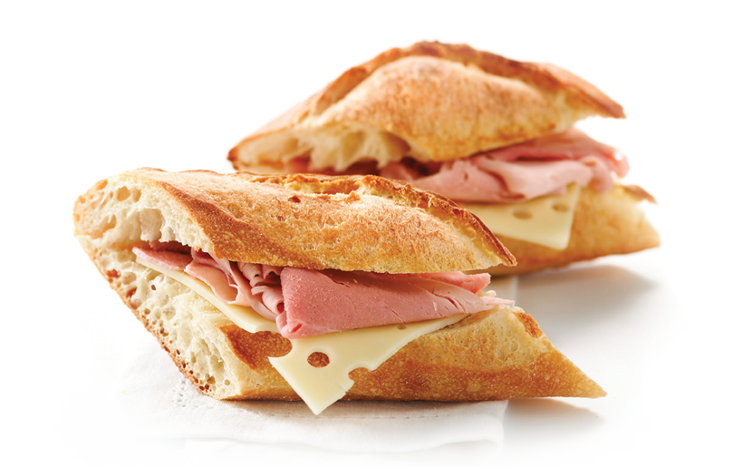 Sandwich Jambon Beurre - Sandwich Jambon Beurre Fromage (830x515), Png Download