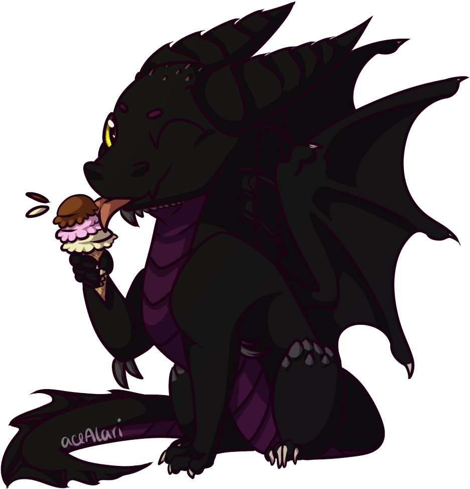 Kor'zulega Enjoying An Ice Cream By Zergy - Illustration (1000x1000), Png Download