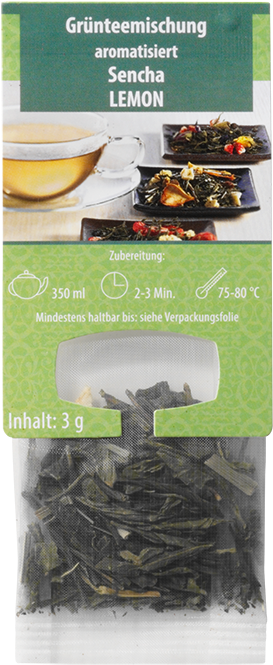 Mezcla De Té Verde Sencha Limón Aromatizada 10 Bolsitas - Teesa Tee-caddy Sencha Lemon (19,83/100g) (362x800), Png Download
