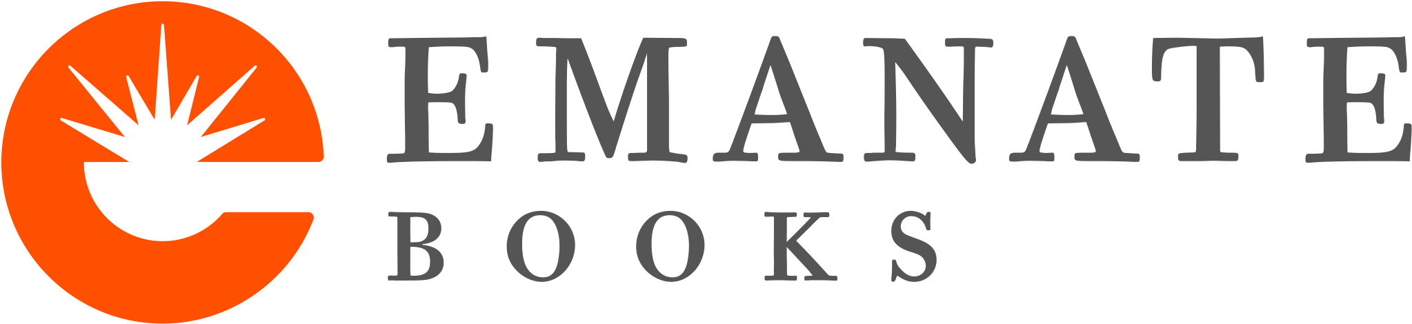 Emanate Books Logo - Black-and-white (2146x569), Png Download