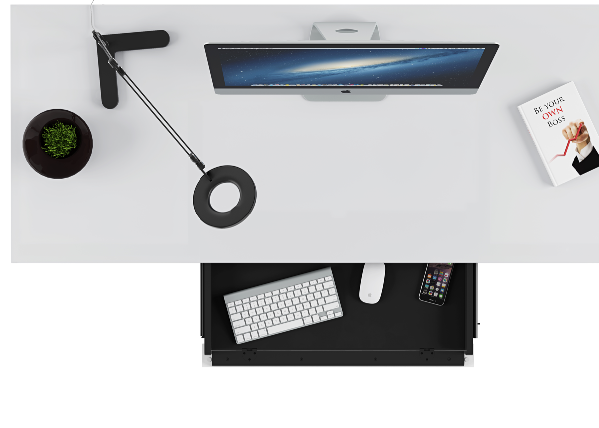 Centro 6401 Desk - Bdi Centro 6401 Desk 6401 Sw/gry (1200x1200), Png Download