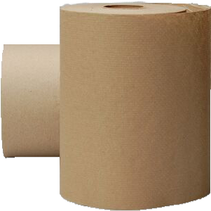 Ecosoft Natural Brown Non-perforated 350' Roll Towels - Brown Paper Towels Png (420x420), Png Download