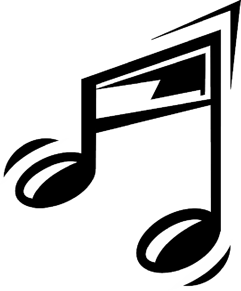 Sign, Black, Music, Note, Outline, Symbol, Silhouette - Music Note Clipart Transparent (800x967), Png Download