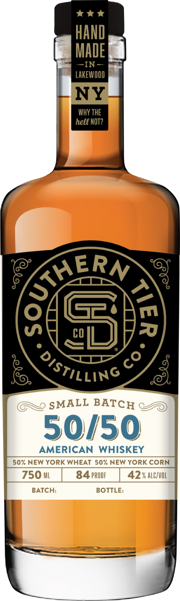 50/50 American Whiskey - Southern Tier Distilling (577x1920), Png Download