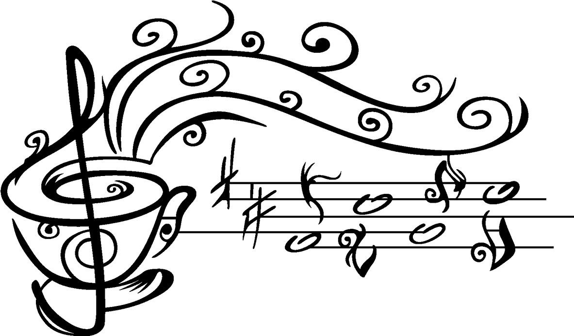 Vinilo Taza De Café Con Notas Musicales Searching, - Taza De Cafe Con Notas Musicales En Png (1300x1300), Png Download
