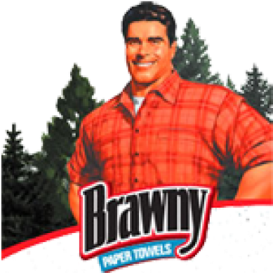 00 On Brawny Paper Towels - Mr Brawny Paper Towels (400x400), Png Download