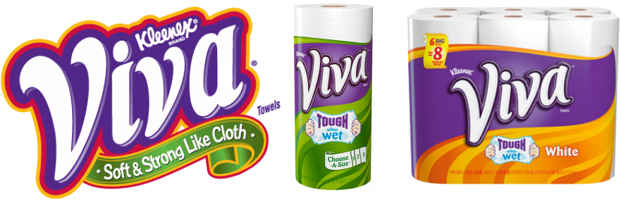 Viva Grocery Paper Towels, Choose-a-size, White, 1 (881x284), Png Download