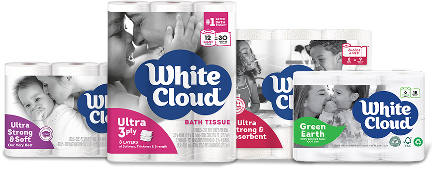 We Have A Rare $1 - White Cloud Toilet Paper, Ultra Soft & Thick,12 (876x352), Png Download
