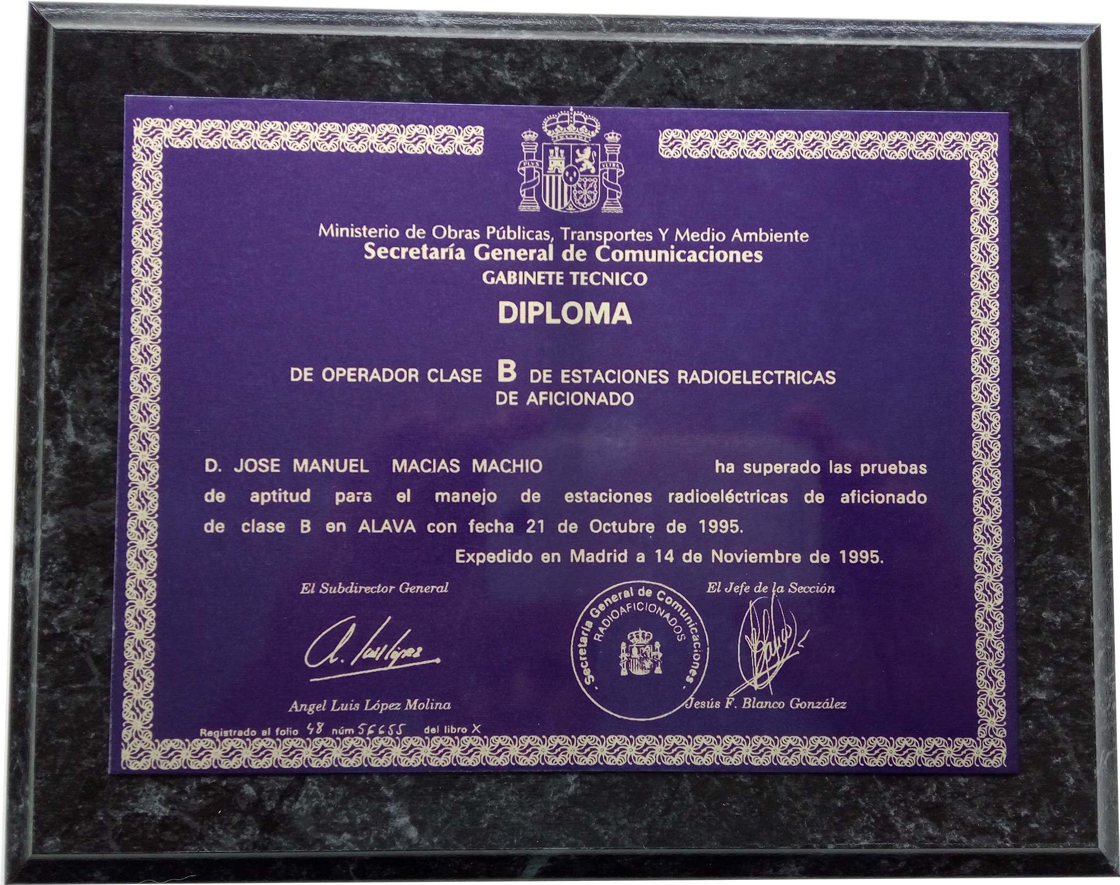 Diploma Operador B Placa Mármol - Marble (2421x1831), Png Download