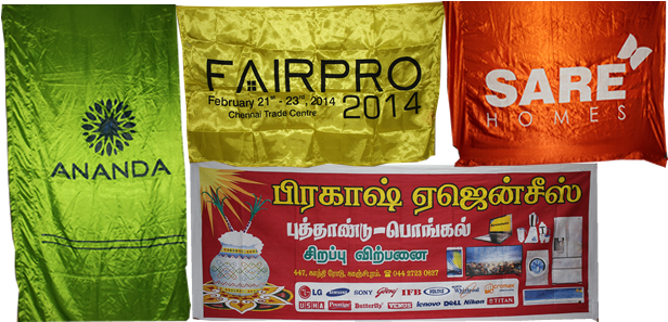 Sun Pack Cloth Banner Printing - Tan (617x328), Png Download