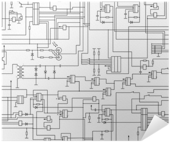Vector Seamless Electrical Circuit Diagram Pattern - Floor Plan (400x400), Png Download
