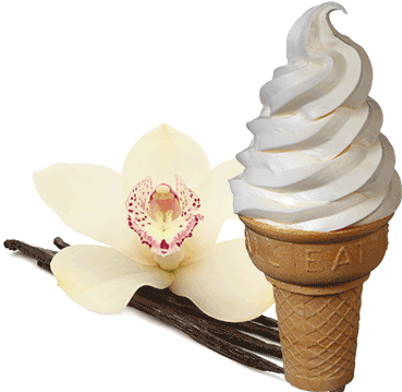 Vanilla - Ice Cream Cone Vanilla (371x440), Png Download