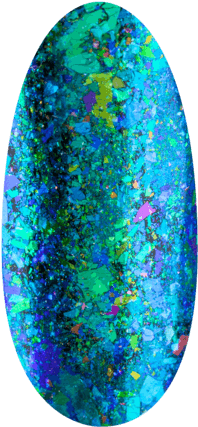 Pyłek Electric Effect / Zdobienie Paznokci Hybrydowych - Neonail Electric Effect 03 (320x600), Png Download