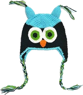 Fashion Cute Baby Owl Pattern Knitted Crochet Beanie (400x400), Png Download