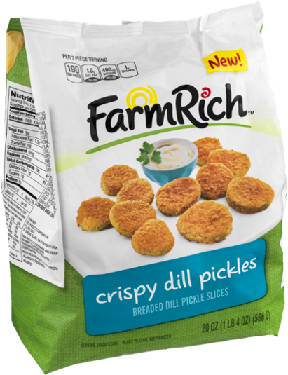 Farm Rich Crispy Dill Pickles Breaded Dill Pickle Slices (600x600), Png Download