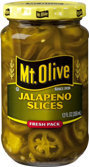 Olive Jalapeno Slices Pickles, Spicy, Pickle - Mt Olive Jalapeno Slices, Fresh Pack - 64 Fl Oz (473x760), Png Download