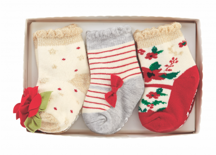 Mud Pie Christmas Floral Sock Set - Infant Girl's Mud Pie Christmas Floral Sock Set (435x629), Png Download