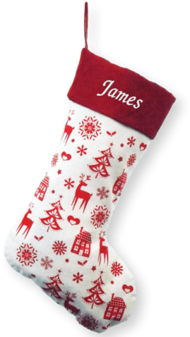 Luxury Personalised Embroidered Christmas Calcio Xmas - Christmas Stocking Personalised (480x480), Png Download