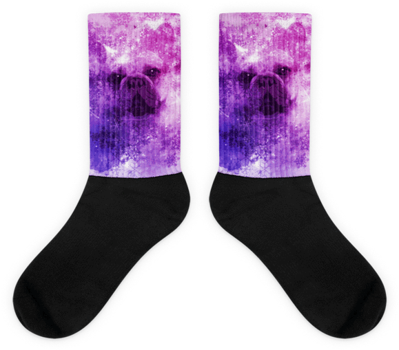French Bulldog Christmas - Freddie Mercury Socks (600x600), Png Download