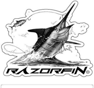 Razor Fin Fishing Tuna Bait Marlin Decal - Pull Fish Out Of Water (400x400), Png Download