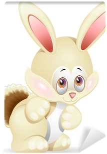 Coniglio Cartoon Cartoon Rabbit Vector Wall Mural • - Animated Cartoon (400x400), Png Download
