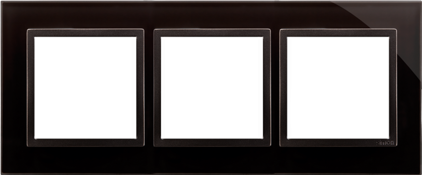 Up Drn3/73 Triple Frame, Glass Frozen Lava - Wood (900x413), Png Download