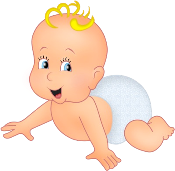 Cute Cartoon Baby Boy Clipart - Boy Cartoon Baby (600x600), Png Download